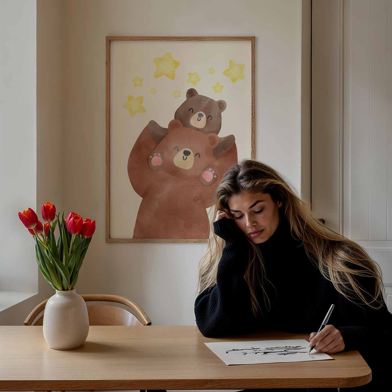 Beren met Sterren Poster-WallArtistic