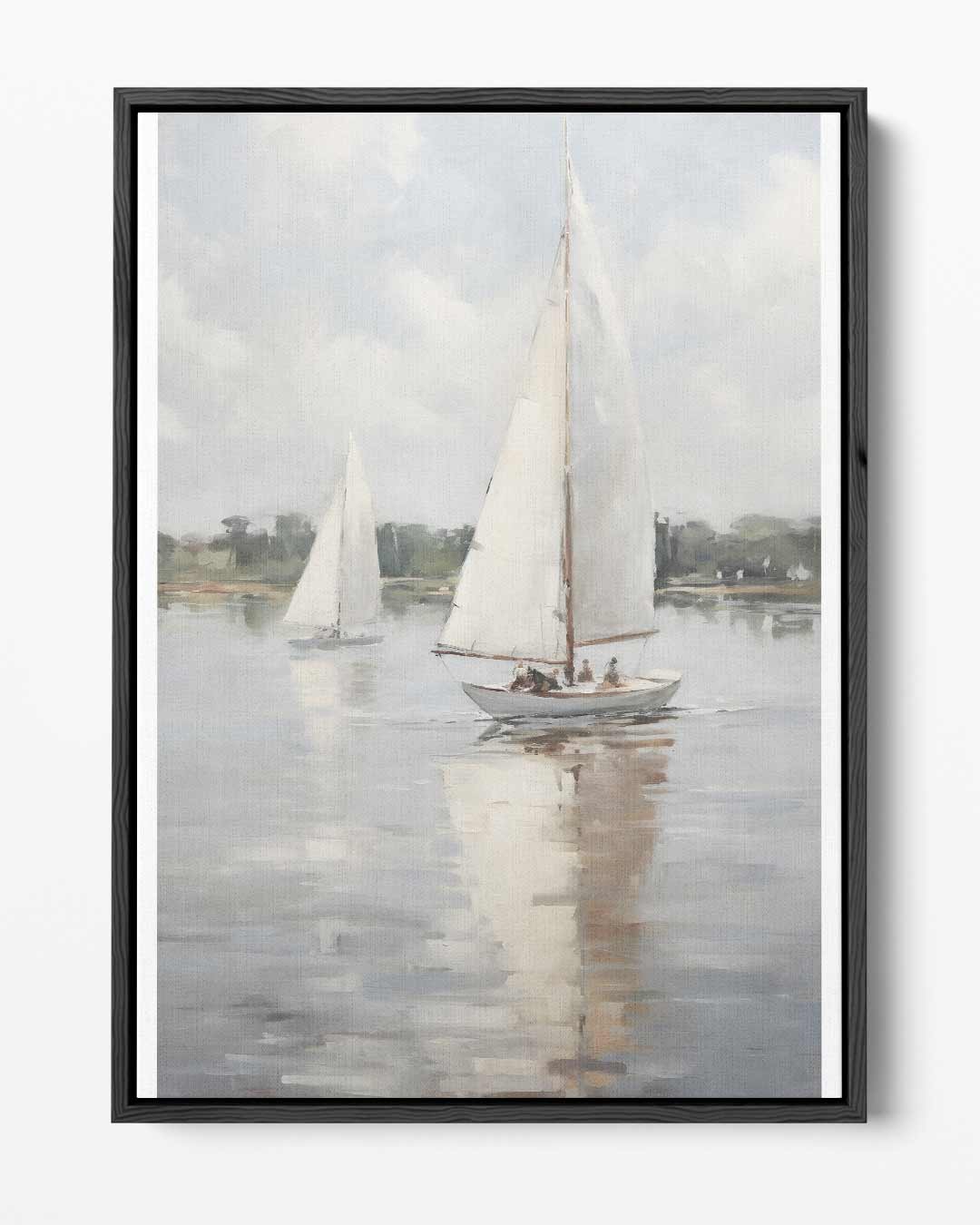 Zeilen op Rustig Water Kunstwerk-canvas-dibond-plexiglas-wanddecoratie-WallArtistic