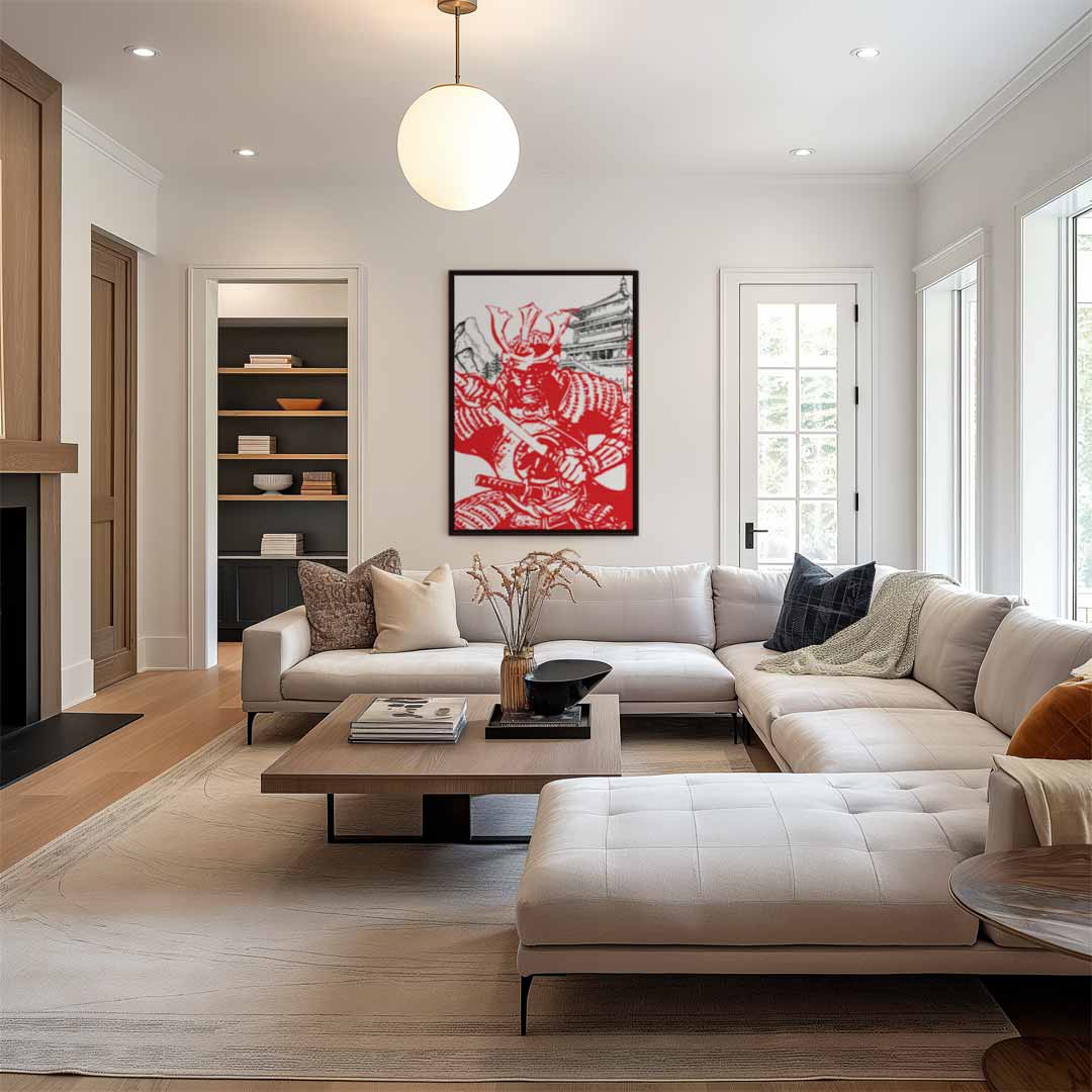 Samoerai Geestkracht Kunstwerk-canvas-dibond-plexiglas-wanddecoratie-WallArtistic