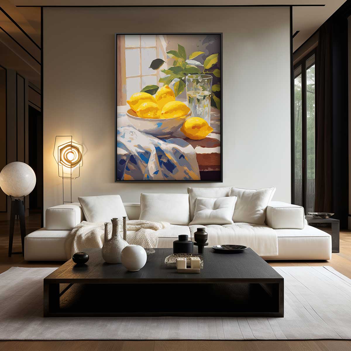 Zonnige Citroenen Kunstwerk-canvas-dibond-plexiglas-wanddecoratie-WallArtistic