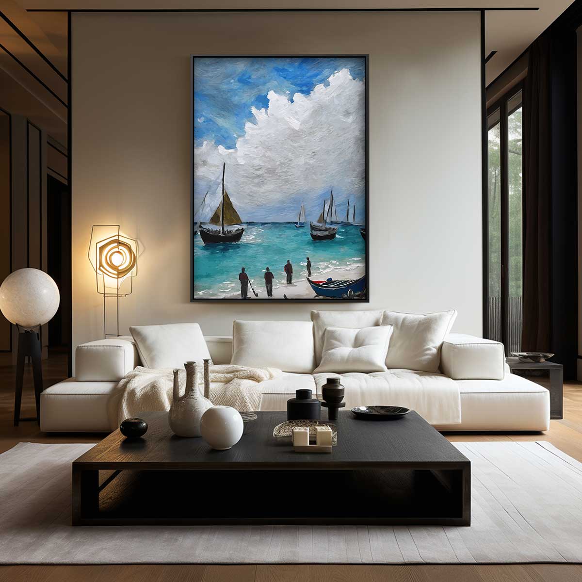 Zomers Dagje aan Zee Kunstwerk-canvas-dibond-plexiglas-wanddecoratie-WallArtistic
