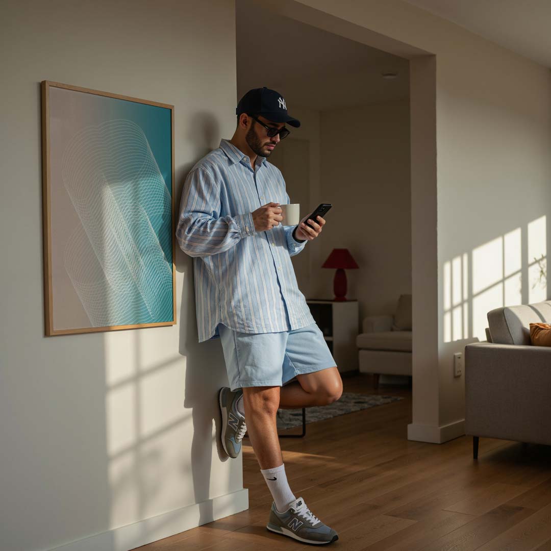 Abstracte Golfbewegingen Poster-WallArtistic