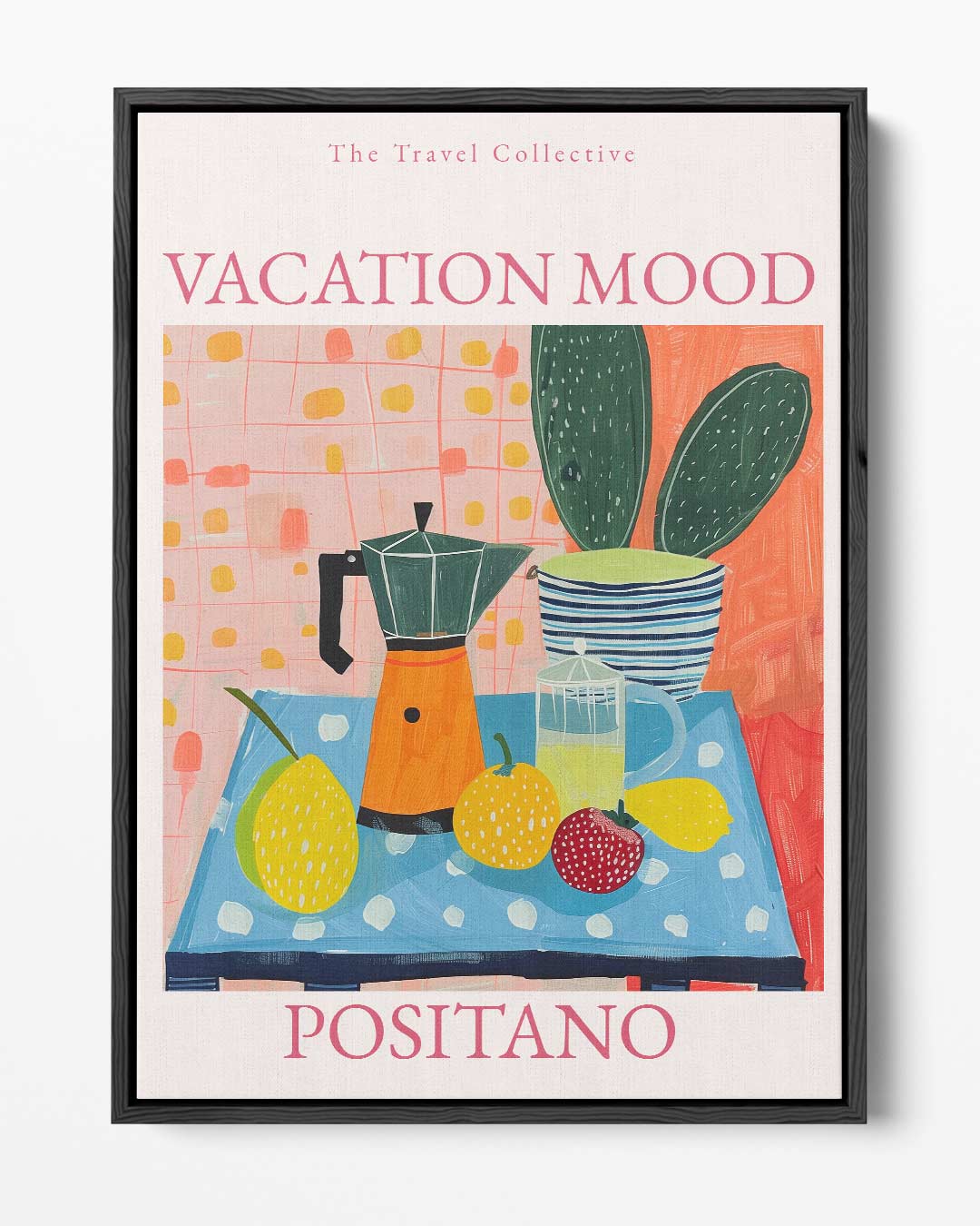 Zomerse Positano Vibes Kunstwerk-canvas-dibond-plexiglas-wanddecoratie-WallArtistic