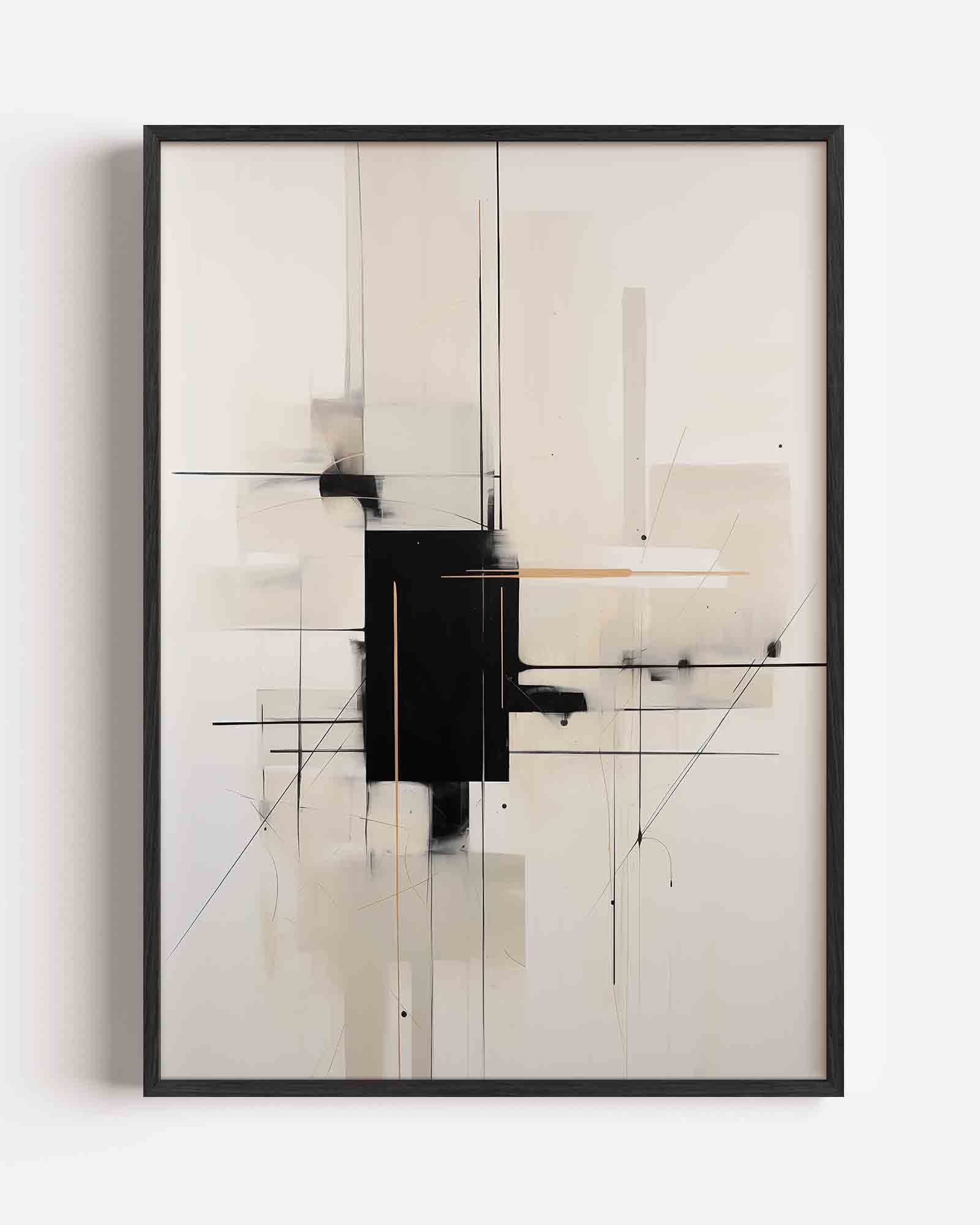 Abstracte lijnen en vlakken Poster