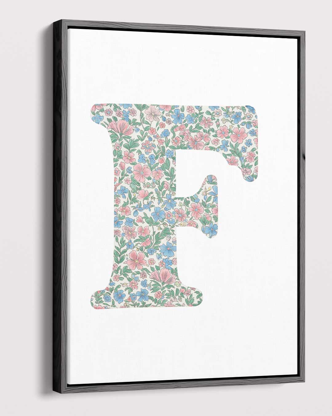 Bloemrijk Alfabet - F Kunstwerk-canvas-dibond-plexiglas-wanddecoratie-WallArtistic