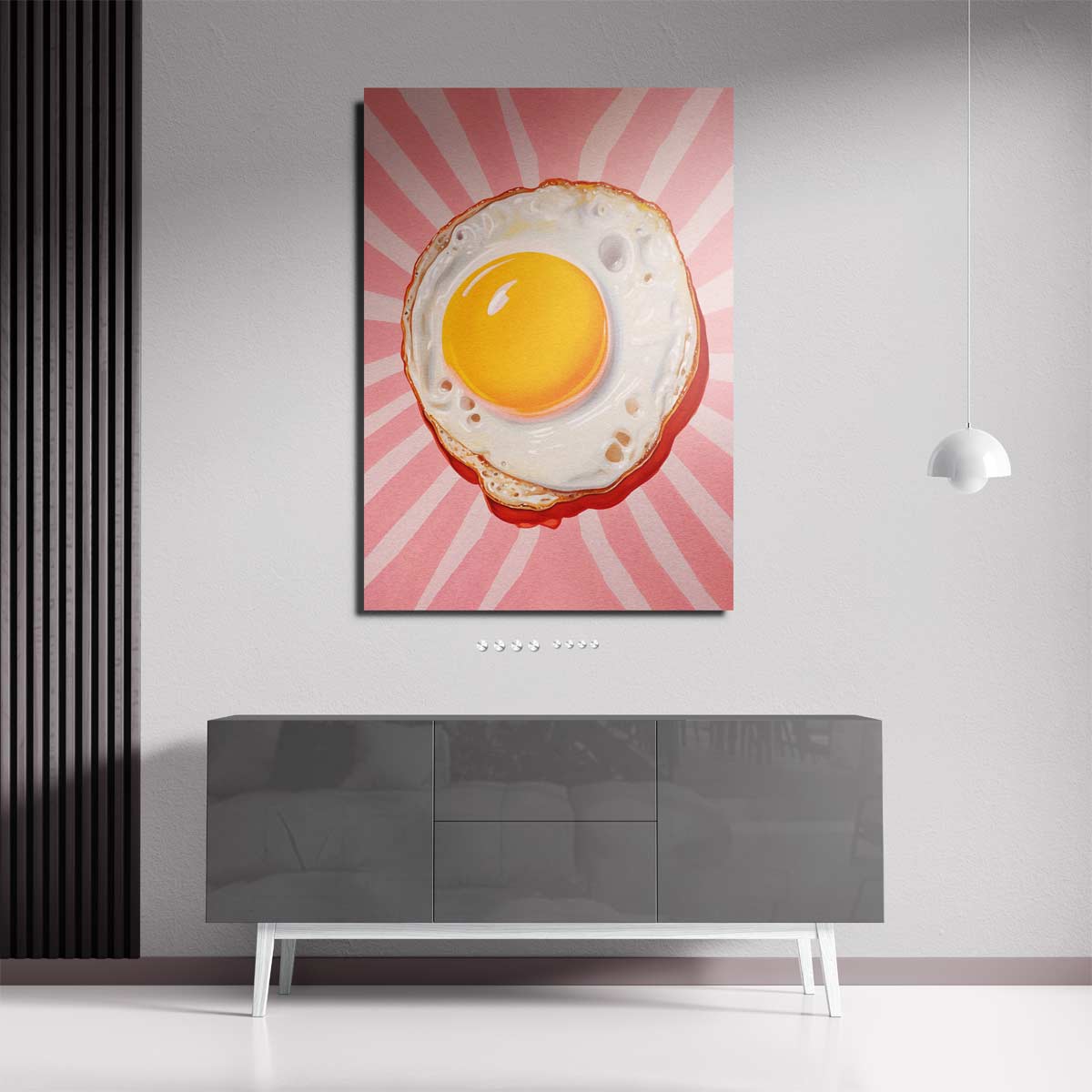 Stralende Spiegelei Boost Kunstwerk-canvas-dibond-plexiglas-wanddecoratie-WallArtistic