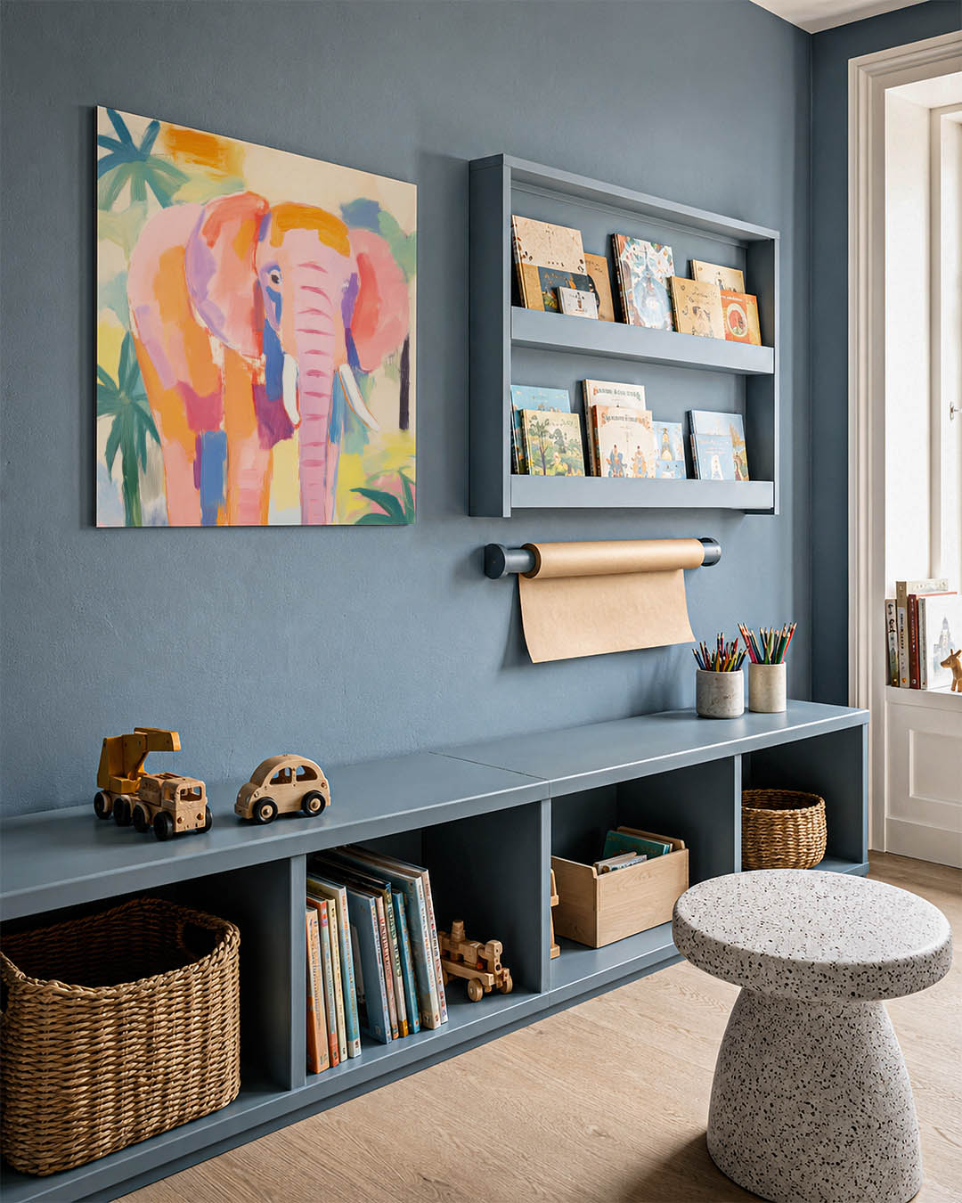 Kleurrijke olifant Kunstwerk