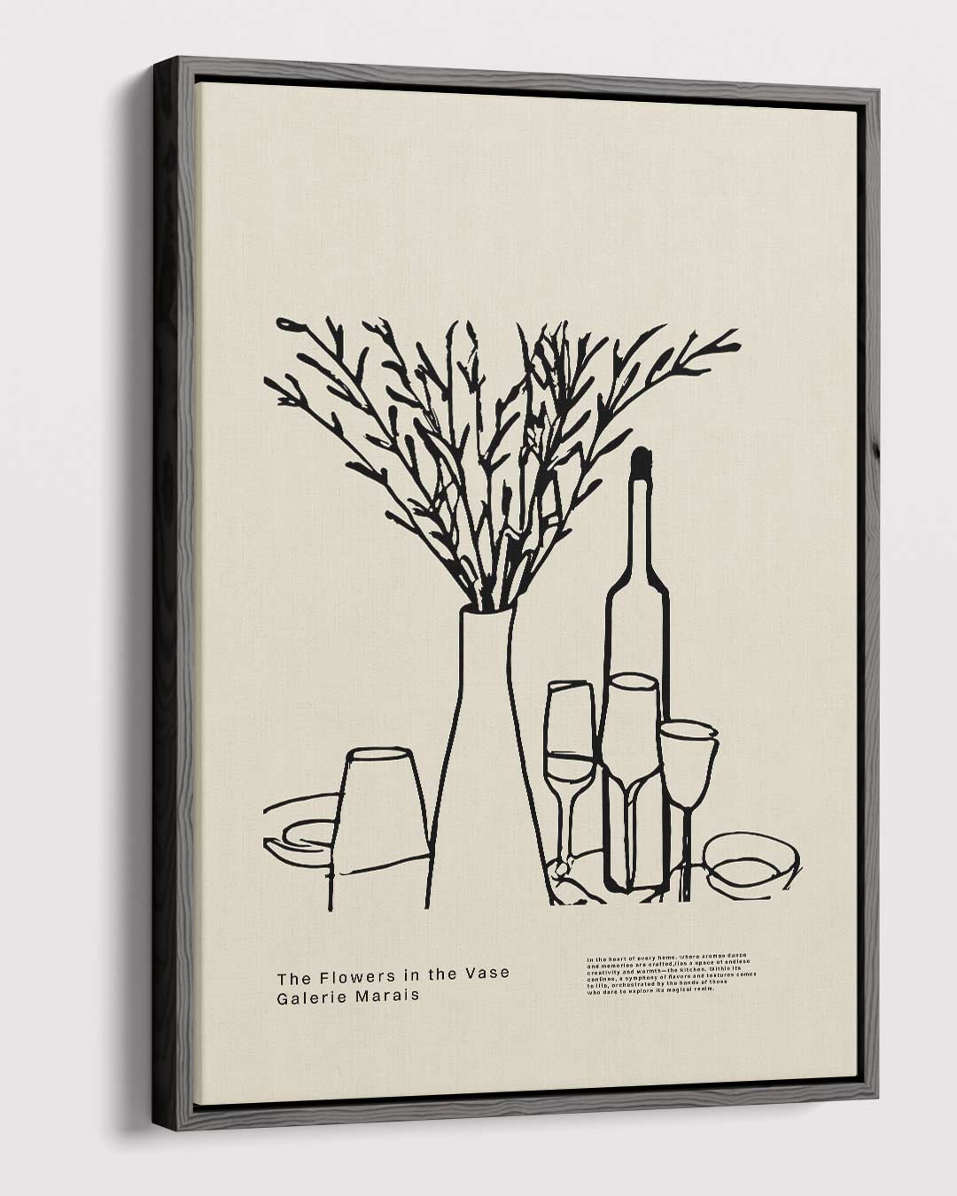Bloemen in de Vaas Kunstwerk-canvas-dibond-plexiglas-wanddecoratie-WallArtistic