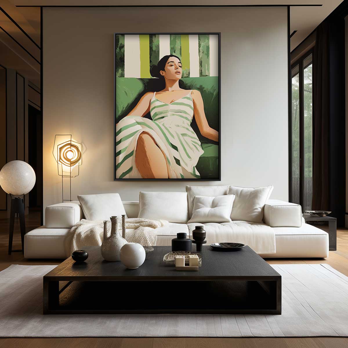 Rust in Strepen Kunstwerk-canvas-dibond-plexiglas-wanddecoratie-WallArtistic