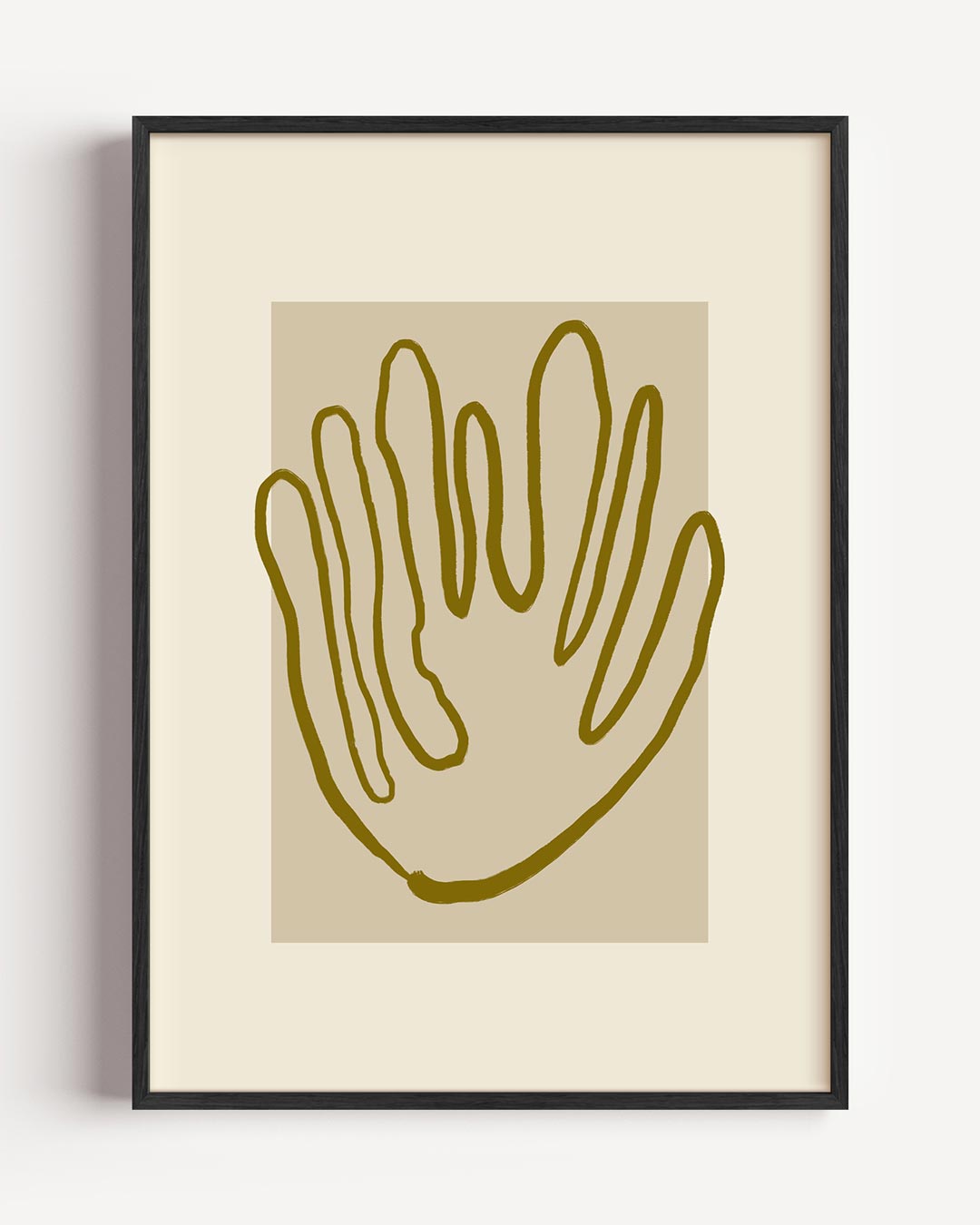 Moderne Handafdruk Wanddecoratie Poster-WallArtistic