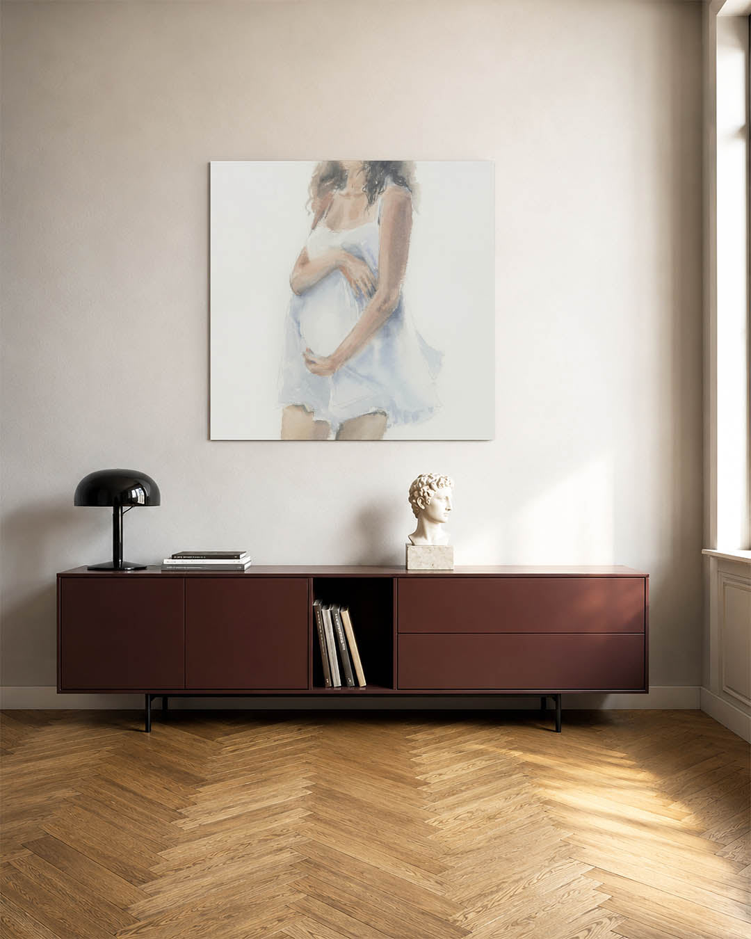 Zachte vrouwelijke silhouet Kunstwerk