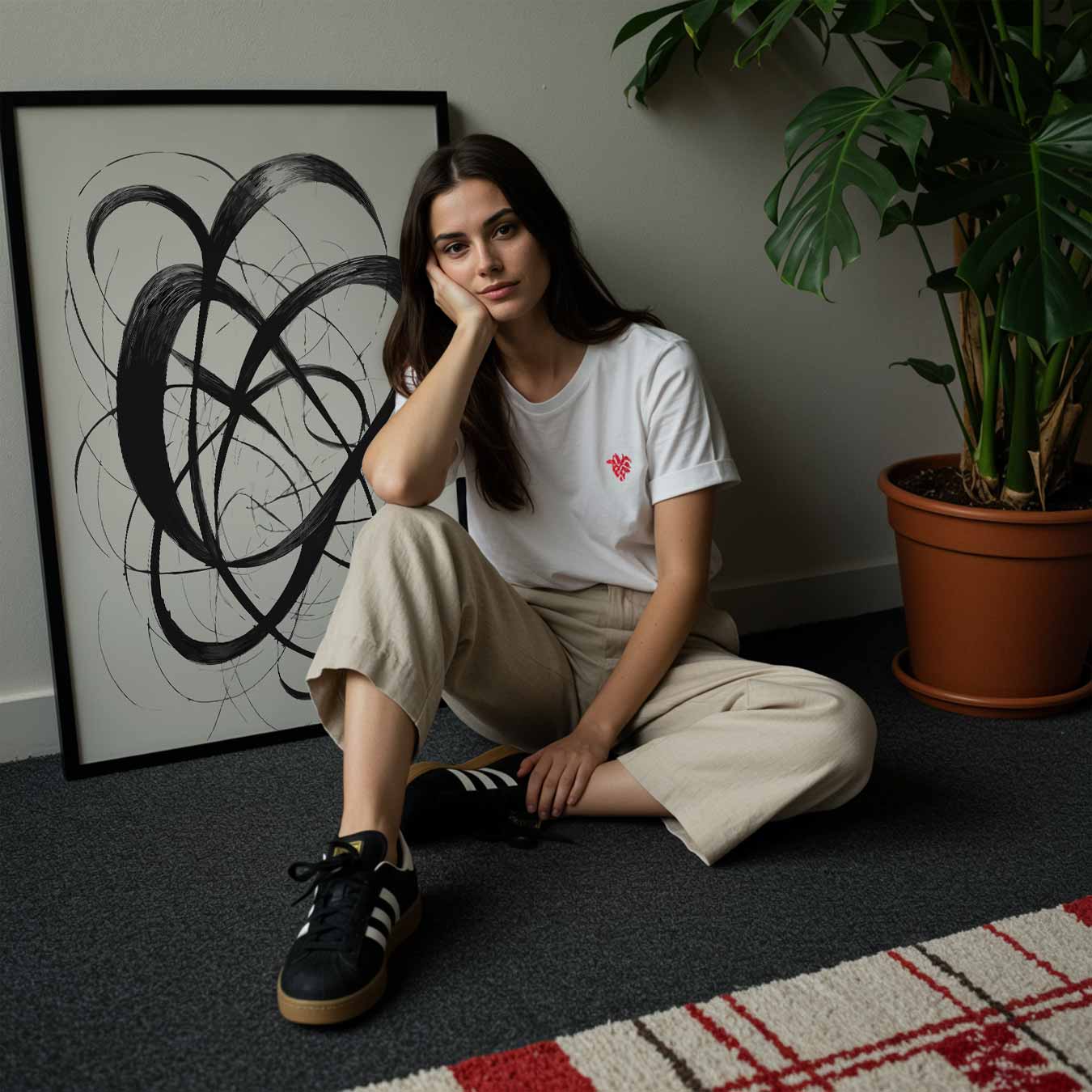 Abstracte Kalligrafie Expressie Poster-WallArtistic