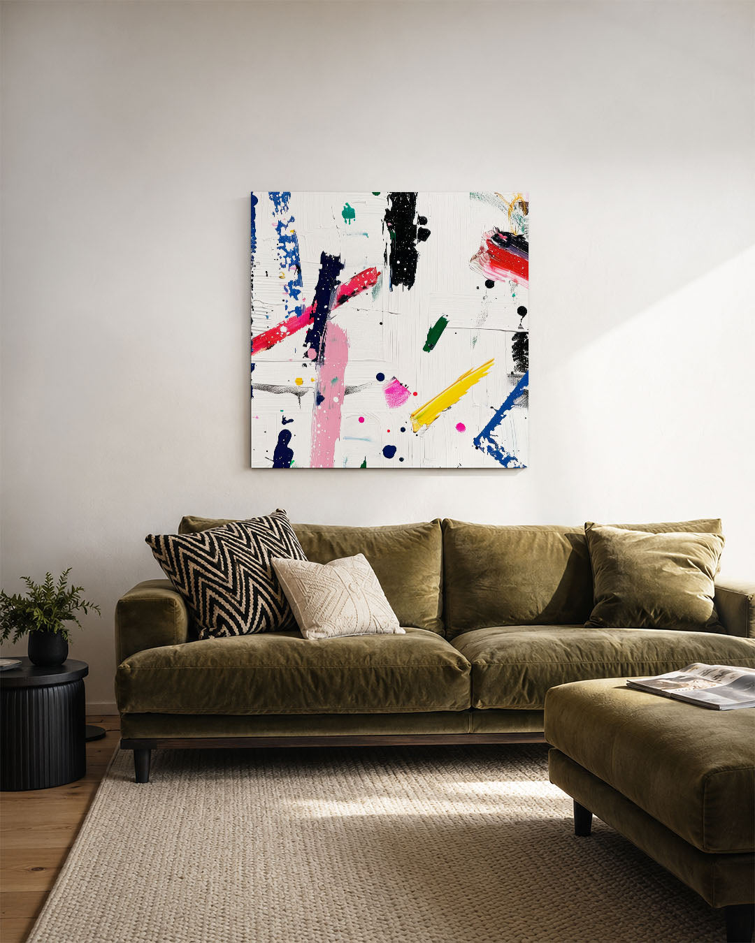 Dynamische kleurenexplosie Kunstwerk