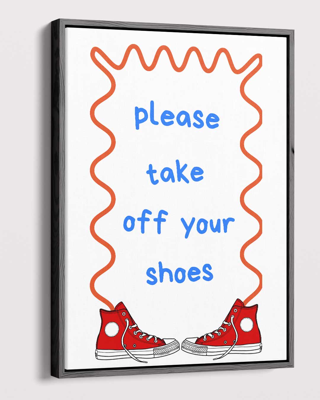 Vrolijke Deurmat Illustratie Kunstwerk-canvas-dibond-plexiglas-wanddecoratie-WallArtistic