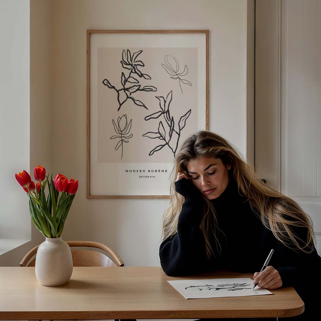 Bohemian Bloemen Kunstposter-WallArtistic