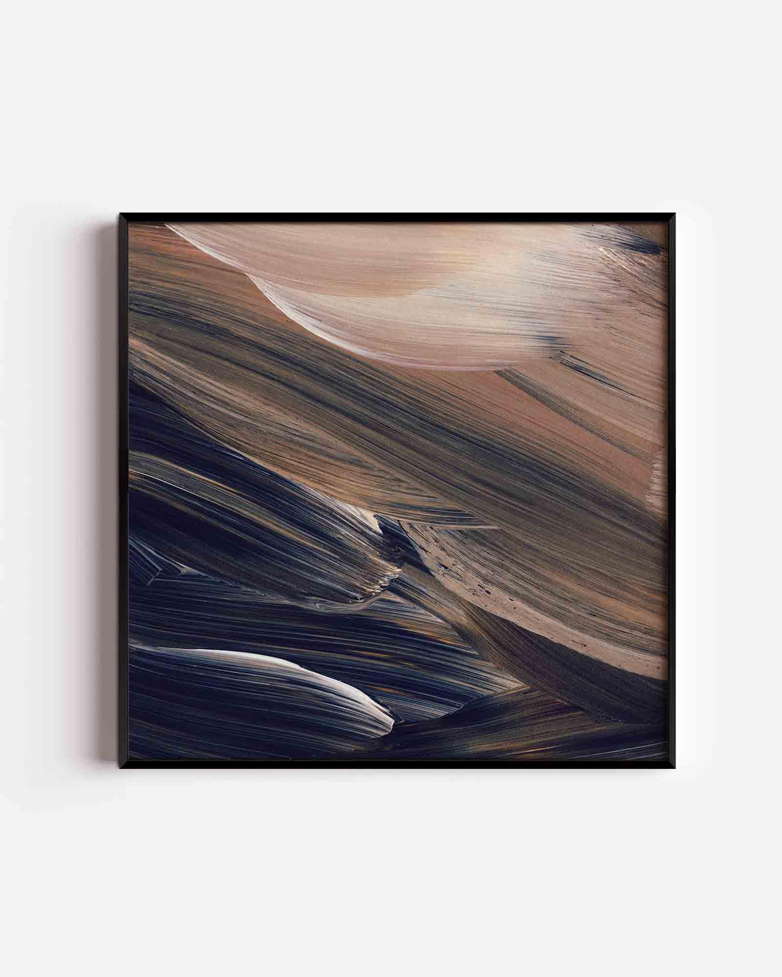 Abstracte penseelstreken Poster