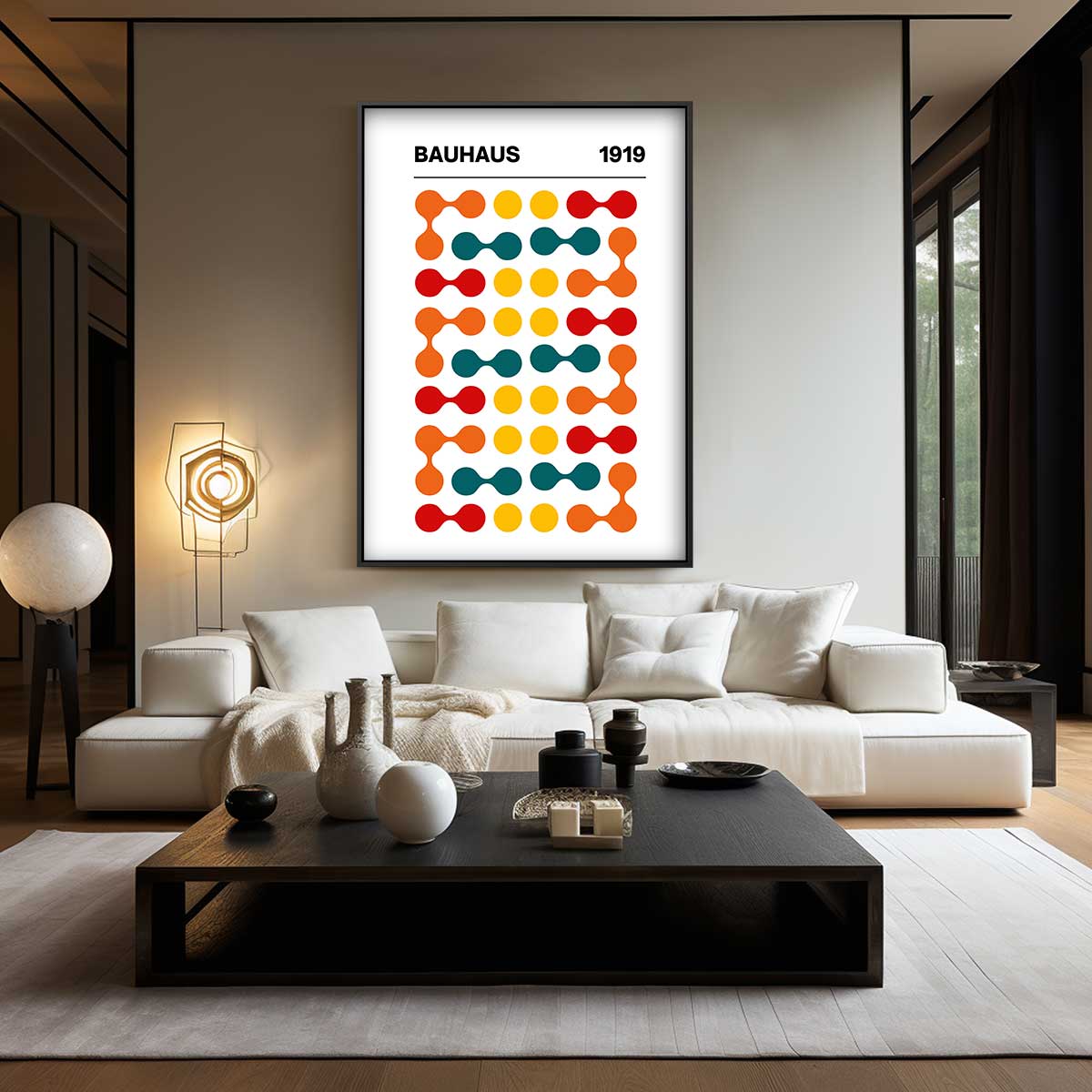 Bauhaus Geometrische Print Kunstwerk-canvas-dibond-plexiglas-wanddecoratie-WallArtistic