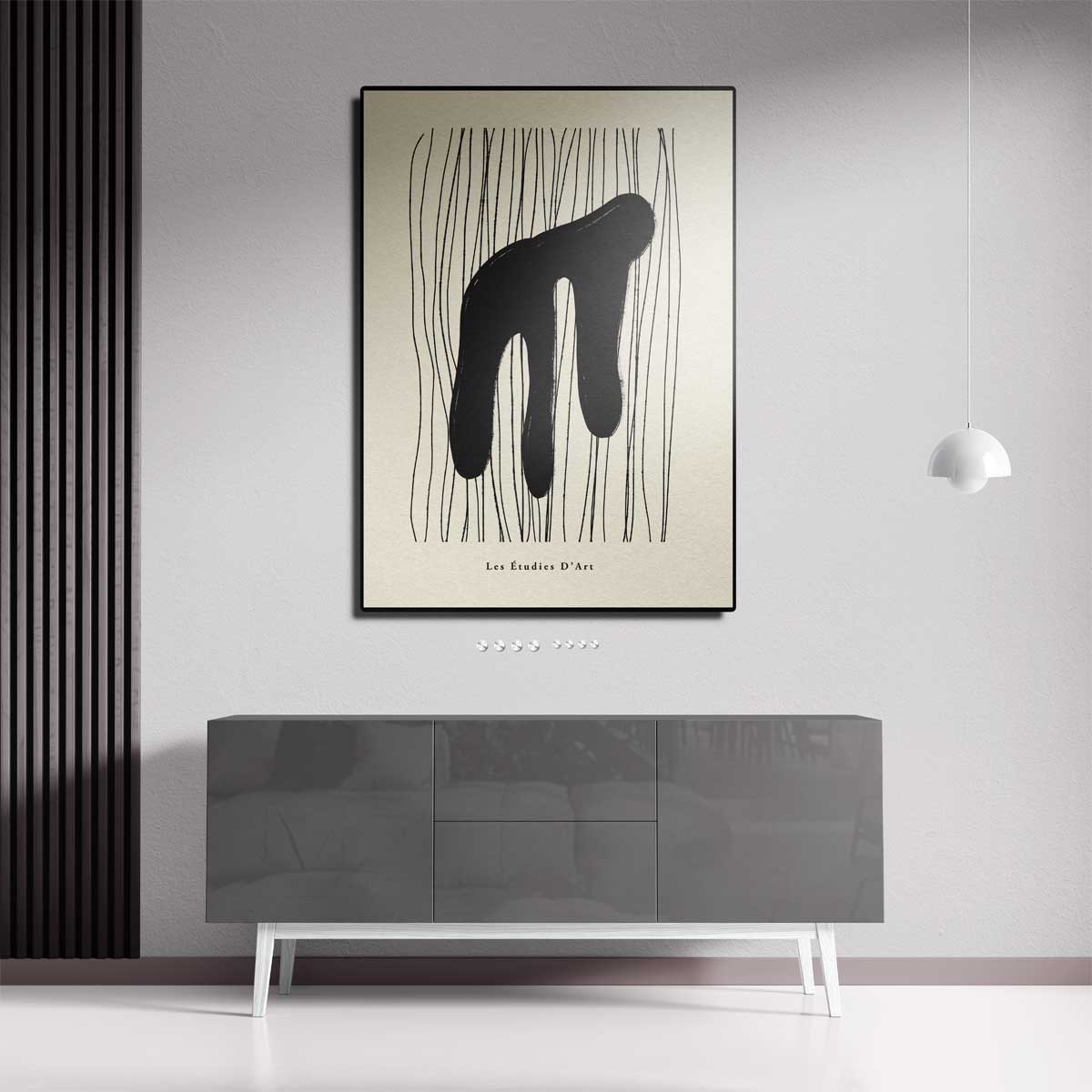 Speelse Schaduw Abstractie Kunstwerk-canvas-dibond-plexiglas-wanddecoratie-WallArtistic