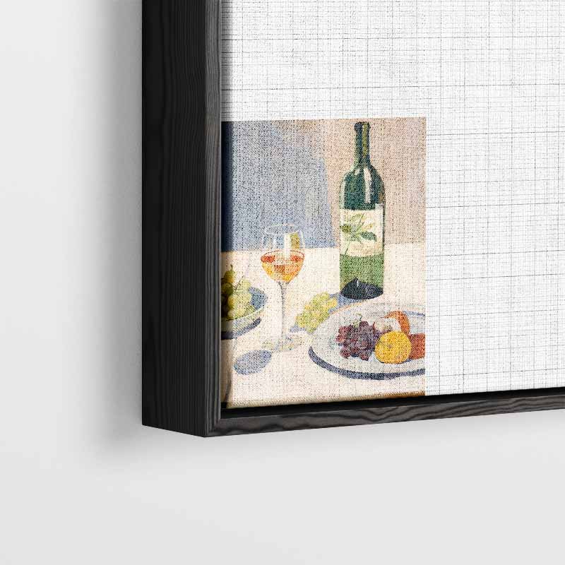 Stilleven met Wijn en Vruchten Kunstwerk-canvas-dibond-plexiglas-wanddecoratie-WallArtistic