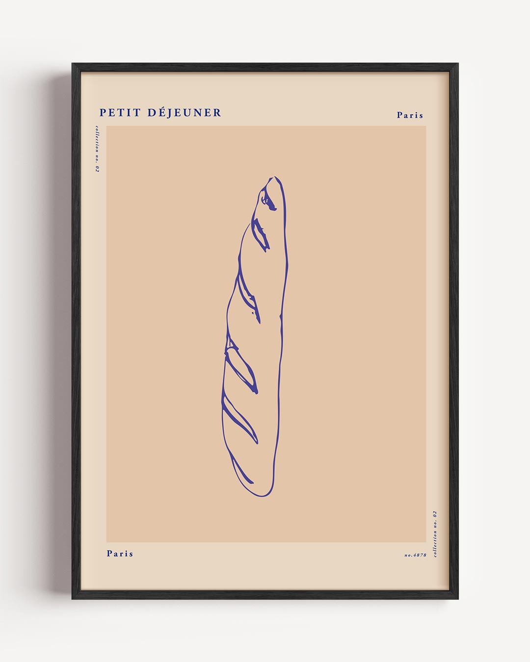 Stijlvolle Baguette Illustratie Poster-WallArtistic