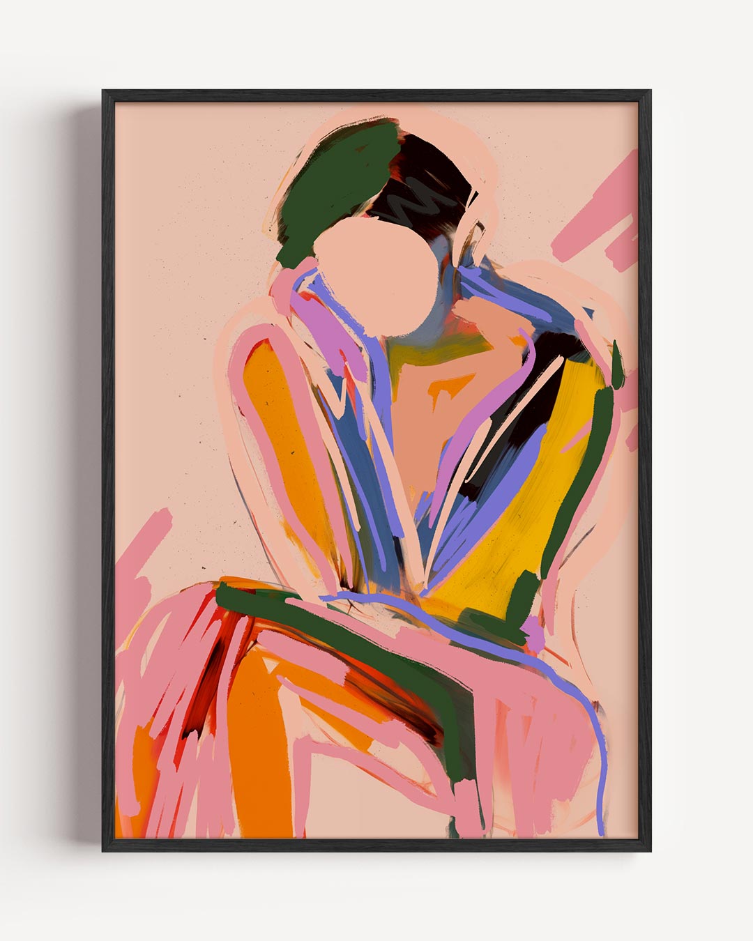 Kleurrijke Abstracte Vrouwelijke Silhouet Poster-WallArtistic