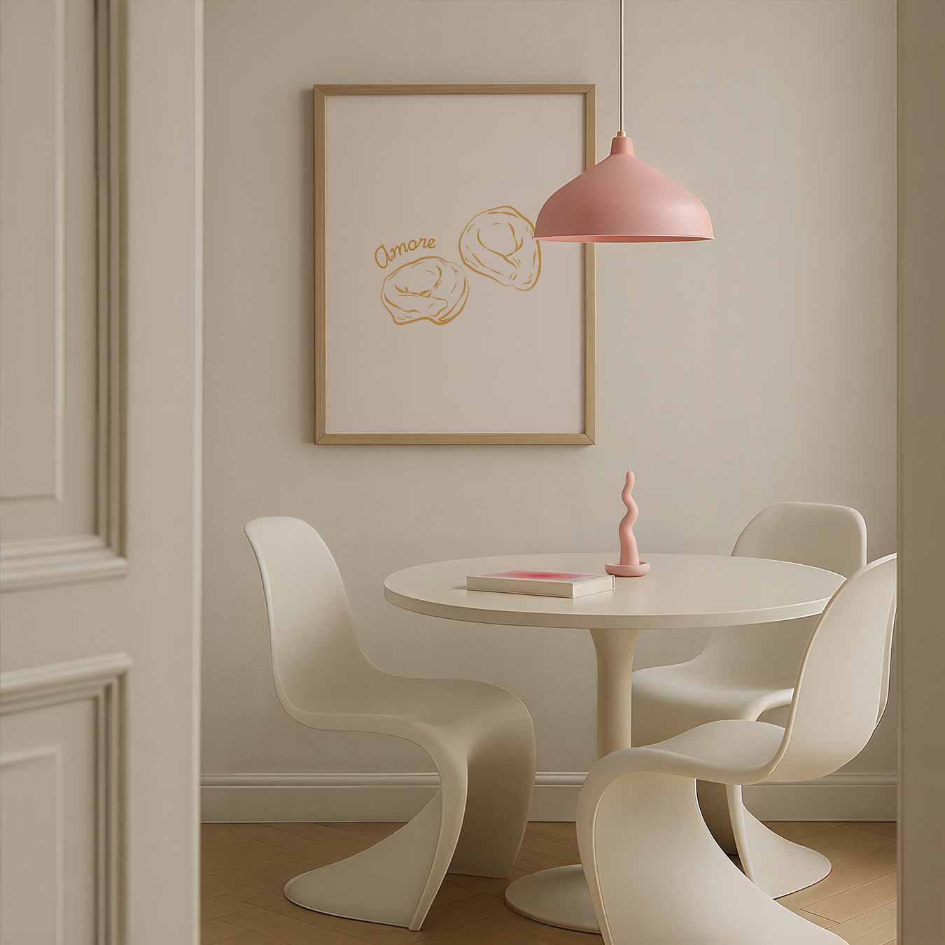 Amore Pasta Illustratie Poster-WallArtistic