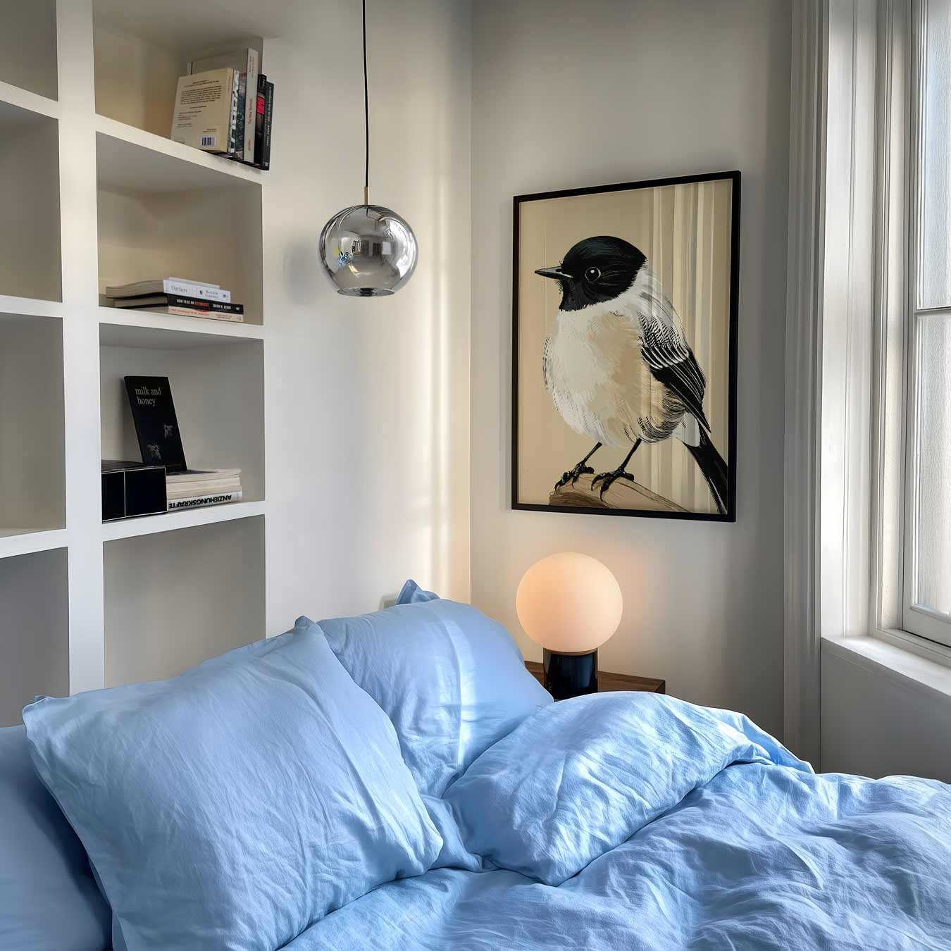 Charmante Vogelsilhouet Poster