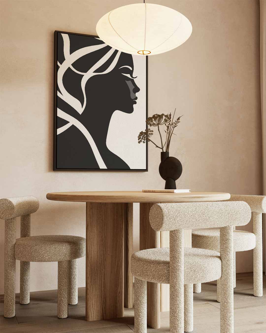 Tijdloze Elegantie in Zwart-Wit Kunstwerk-canvas-dibond-plexiglas-wanddecoratie-WallArtistic