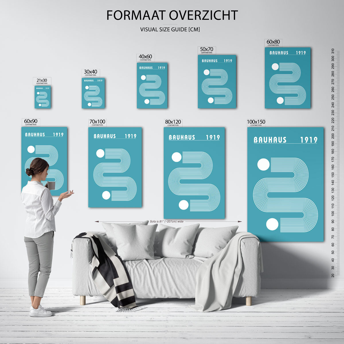 Lijnen en vormen Poster
