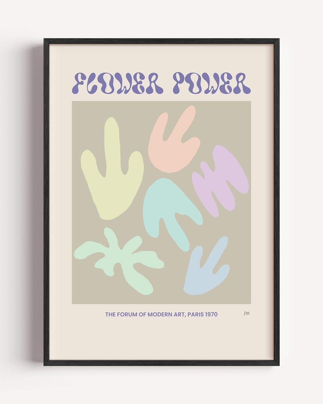 Vrolijke Abstracte Bloemen Poster-WallArtistic