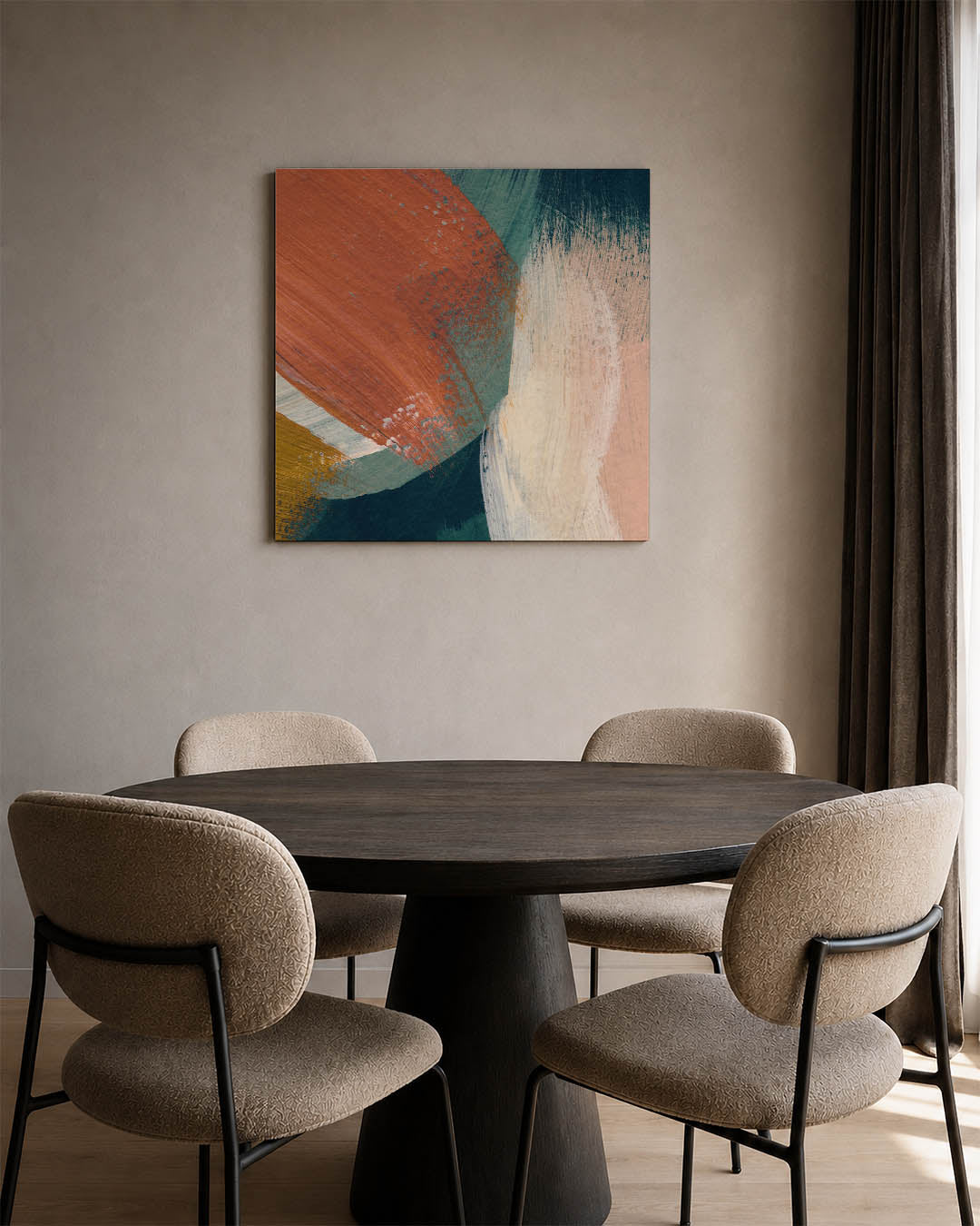 Dynamische kleurencompositie Kunstwerk