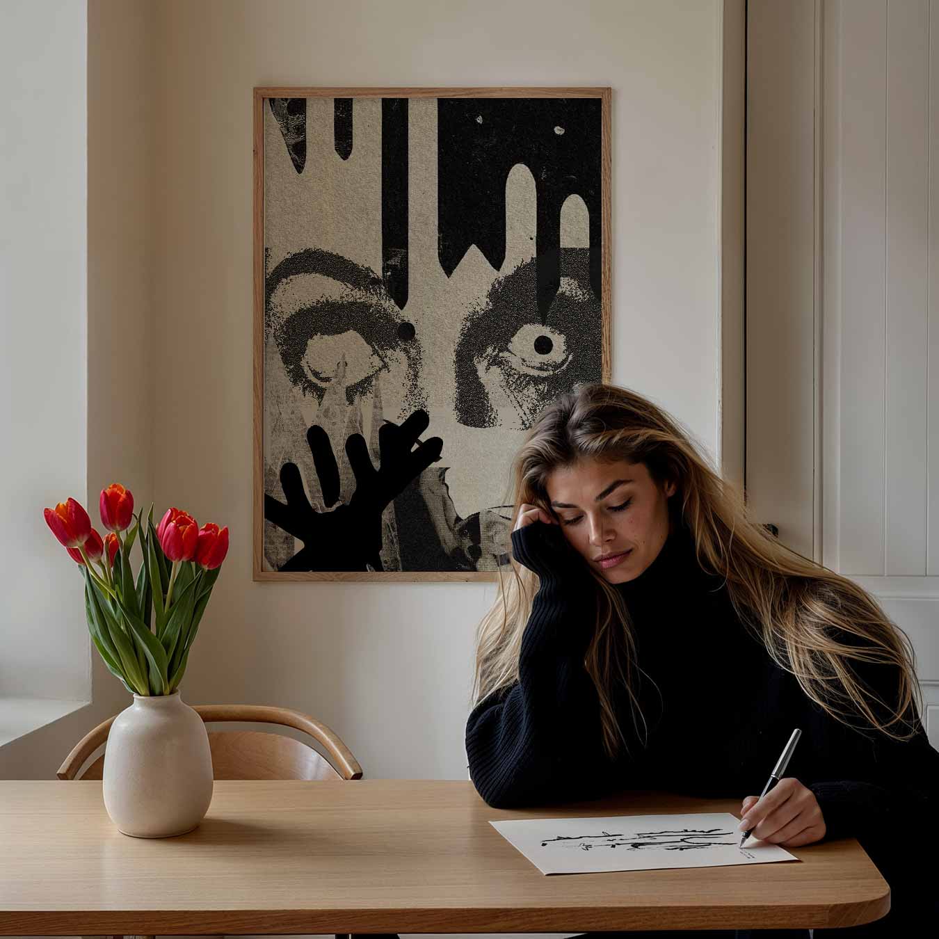 Intrigerende Blik Collage Poster-WallArtistic