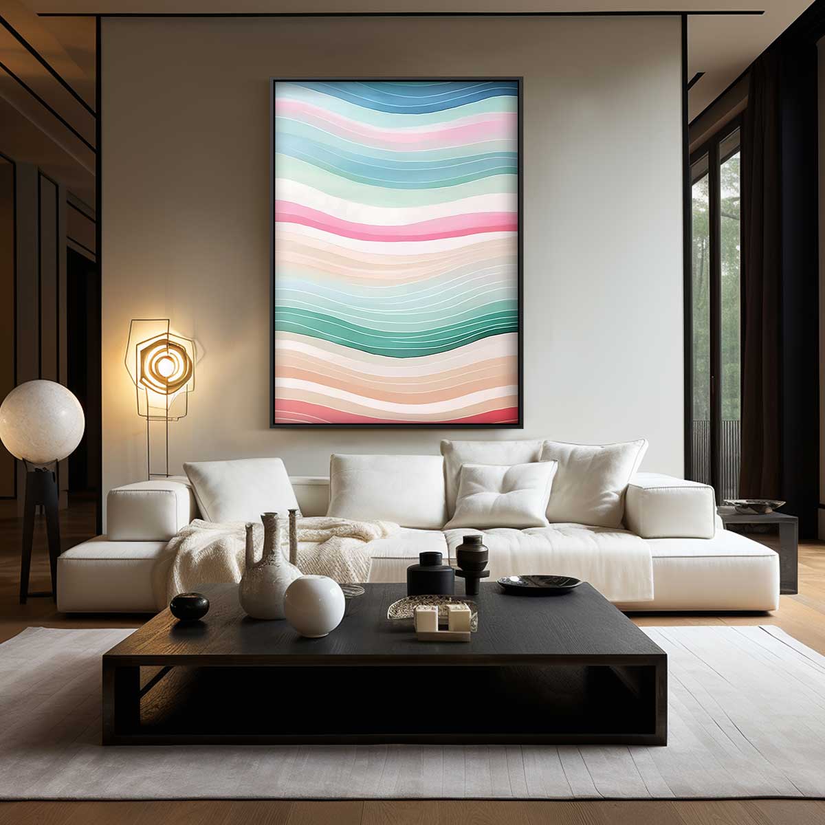 Zomerse Golven Kunstwerk-canvas-dibond-plexiglas-wanddecoratie-WallArtistic