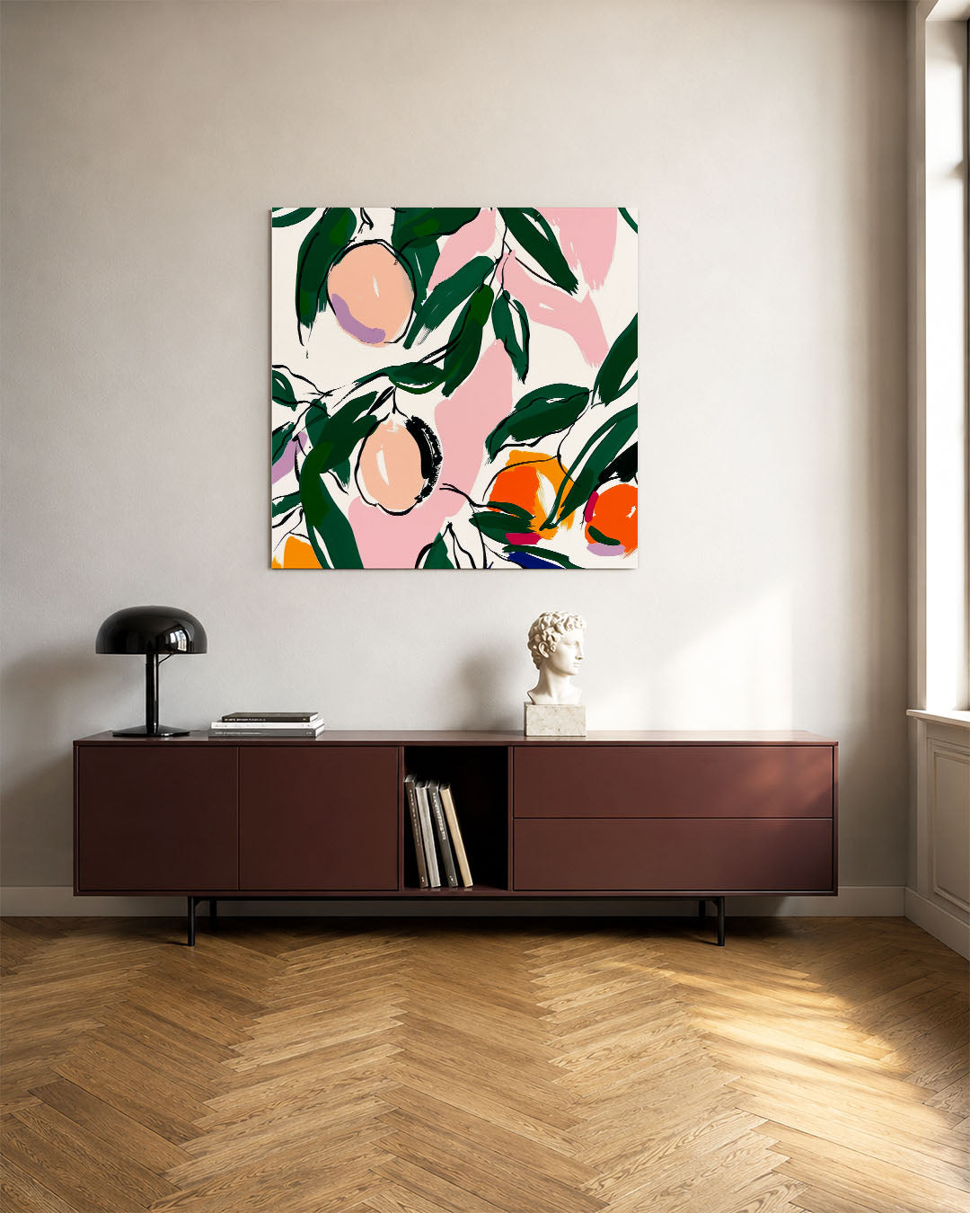 Vrolijke kleurenexplosie Kunstwerk