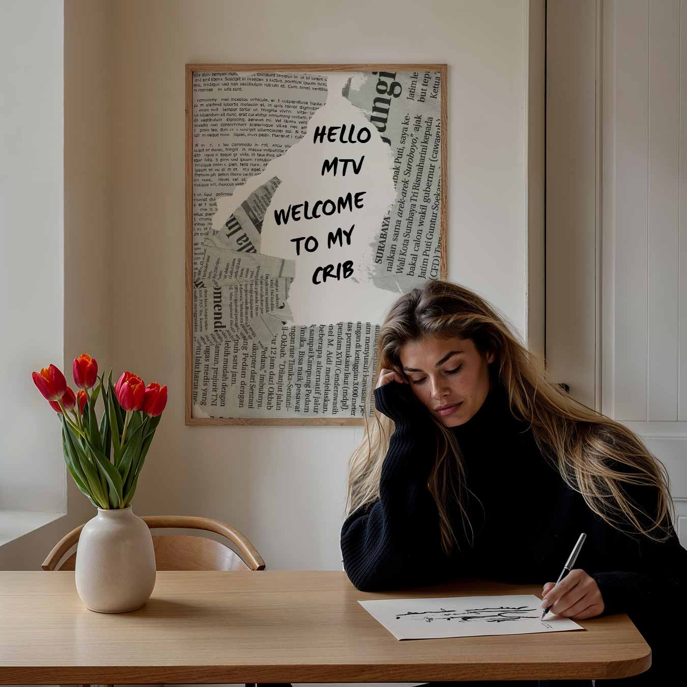 Typografie Collage Poster-WallArtistic