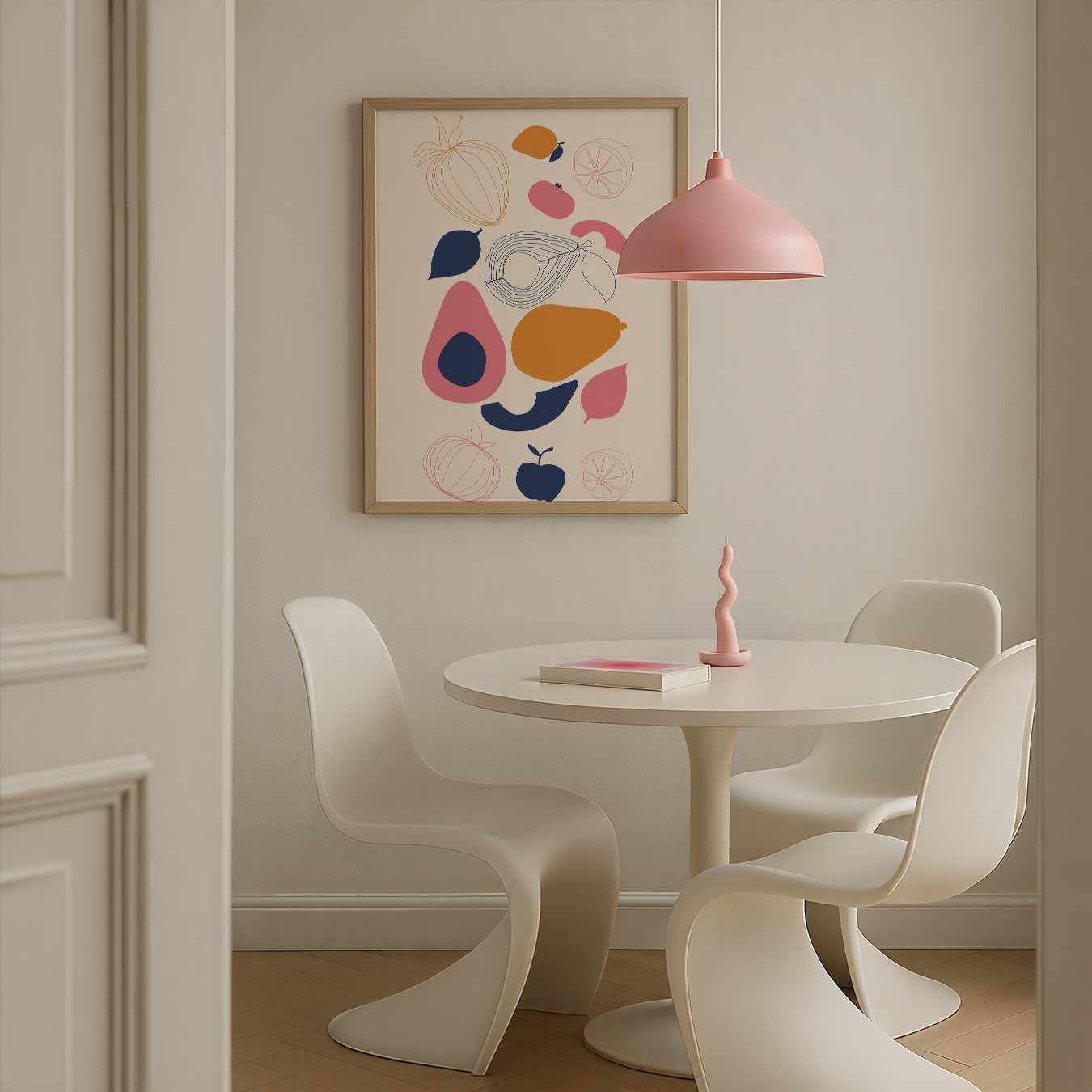 Vrolijke Fruit Illustratie Poster-WallArtistic