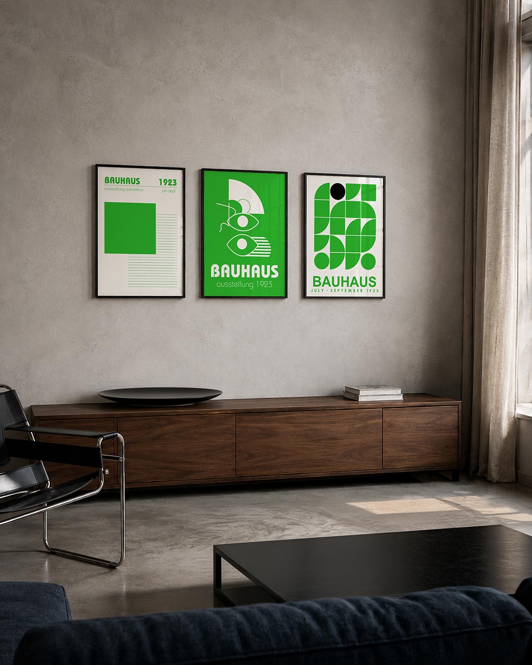 Groene vlakken Posterset