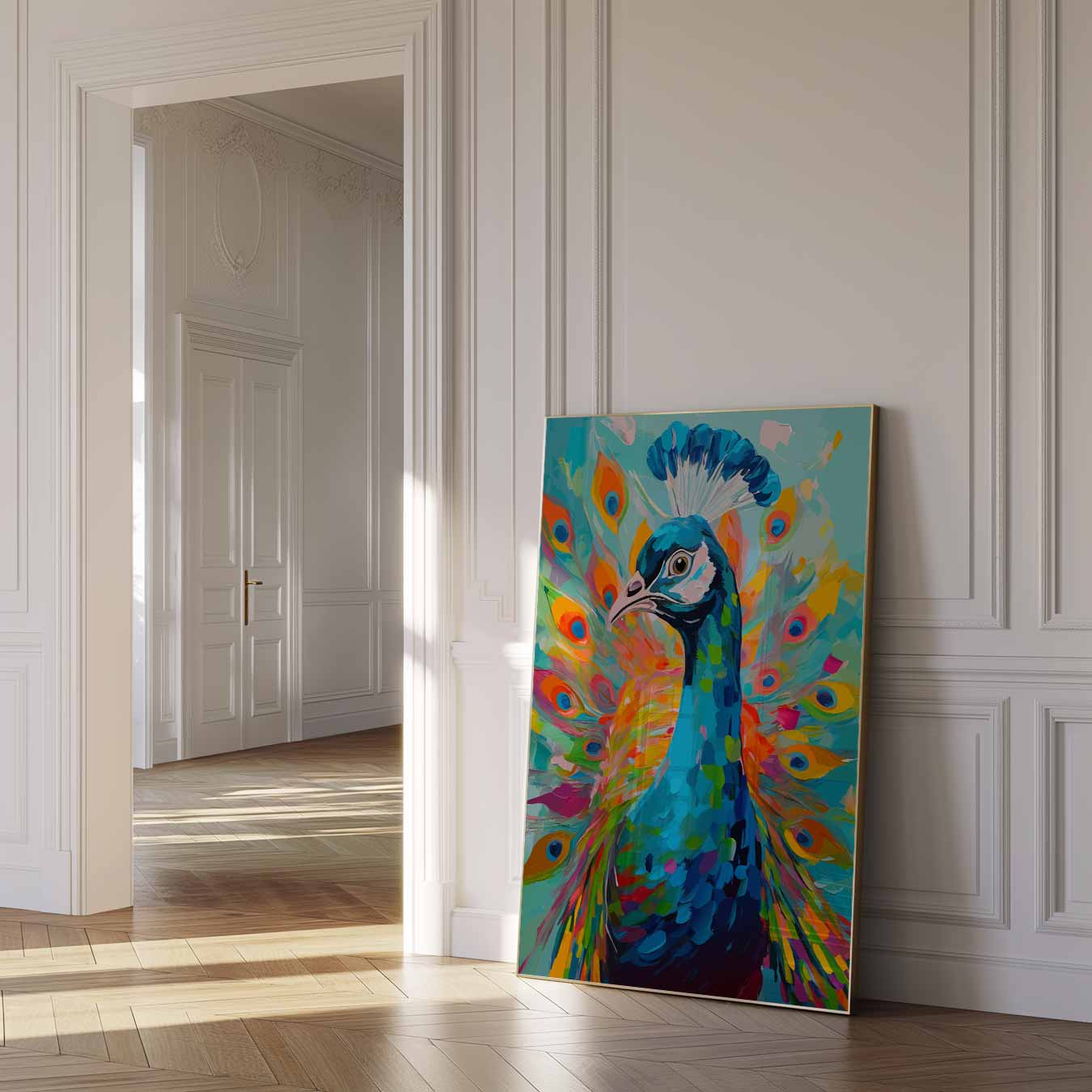 Kleurrijke Pauwenpracht Poster-WallArtistic
