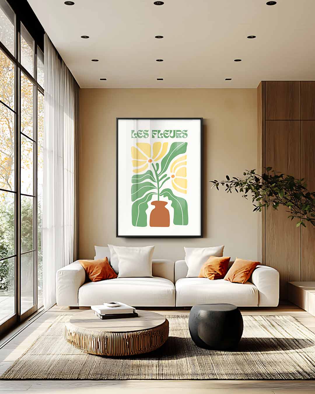 Bloemen in Vaas kunstposter Kunstwerk-canvas-dibond-plexiglas-wanddecoratie-WallArtistic