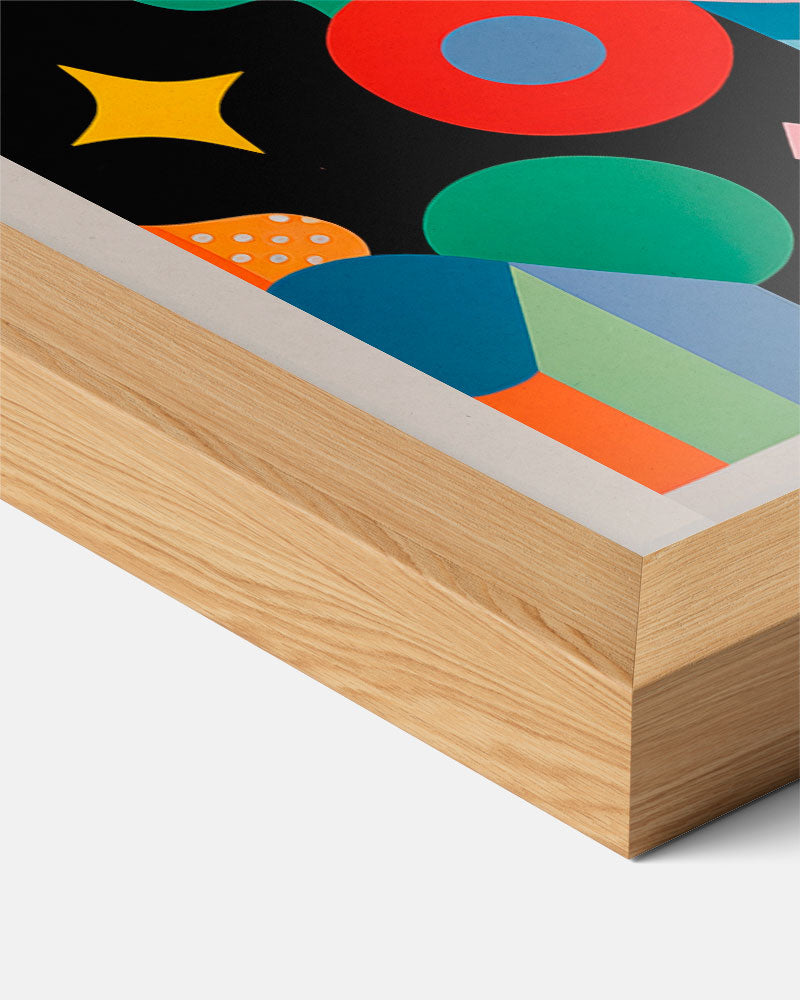 Kleurrijke Gezichtsillusie Kunstposter-WallArtistic