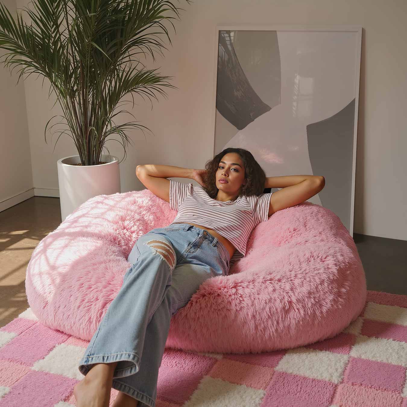 Abstracte Zwart-Wit Compositie Poster-WallArtistic