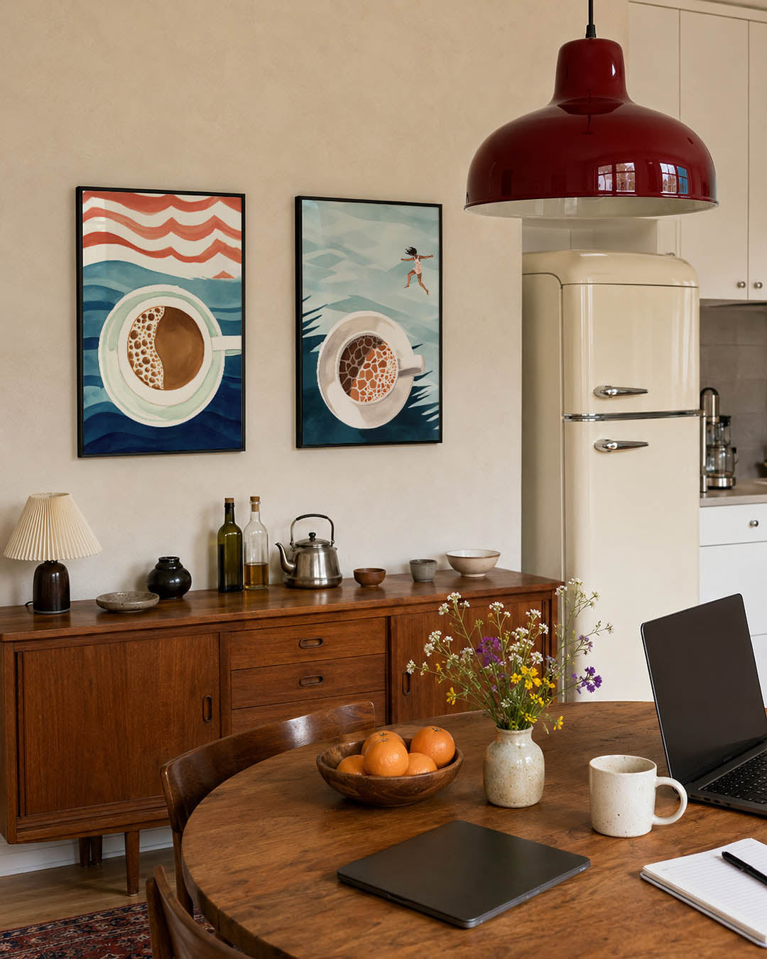 Golvend koffiemoment Posterset