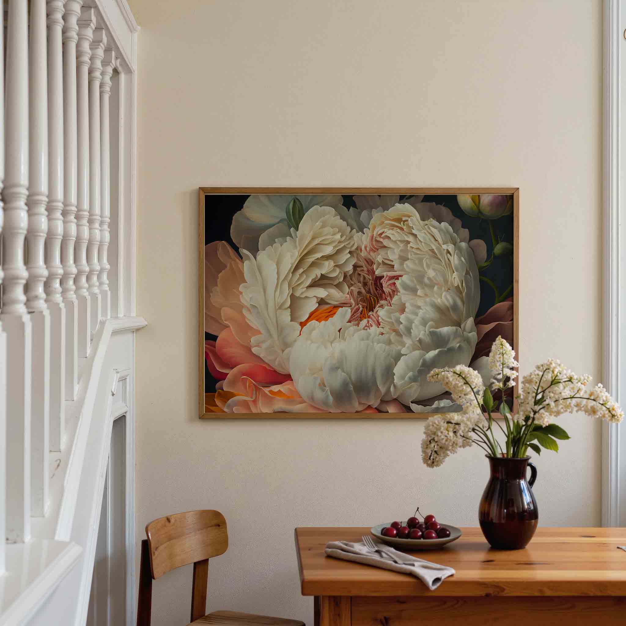 Bloemrijke close up Poster