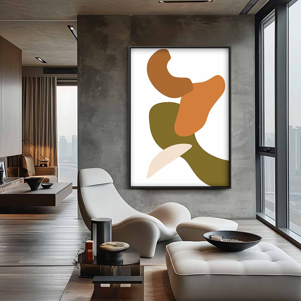 Aards Abstract Kunstwerk-canvas-dibond-plexiglas-wanddecoratie-WallArtistic