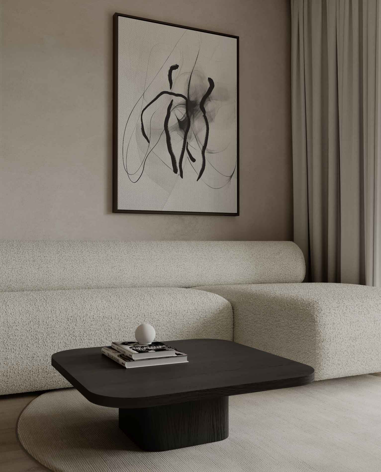 Dansende Lijnen in Mist Kunstwerk-canvas-dibond-plexiglas-wanddecoratie-WallArtistic
