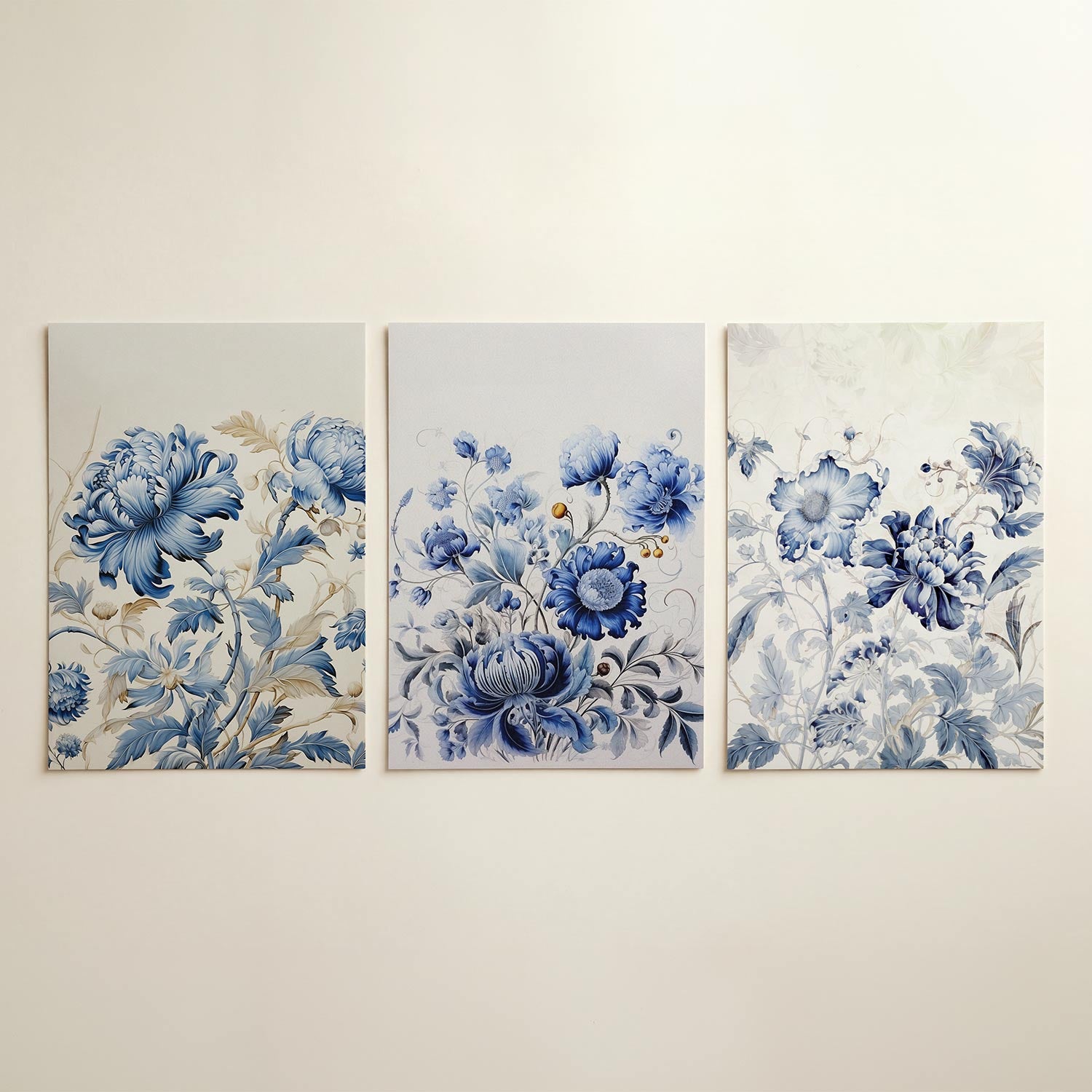 Bloemenpracht in blauw Posterset