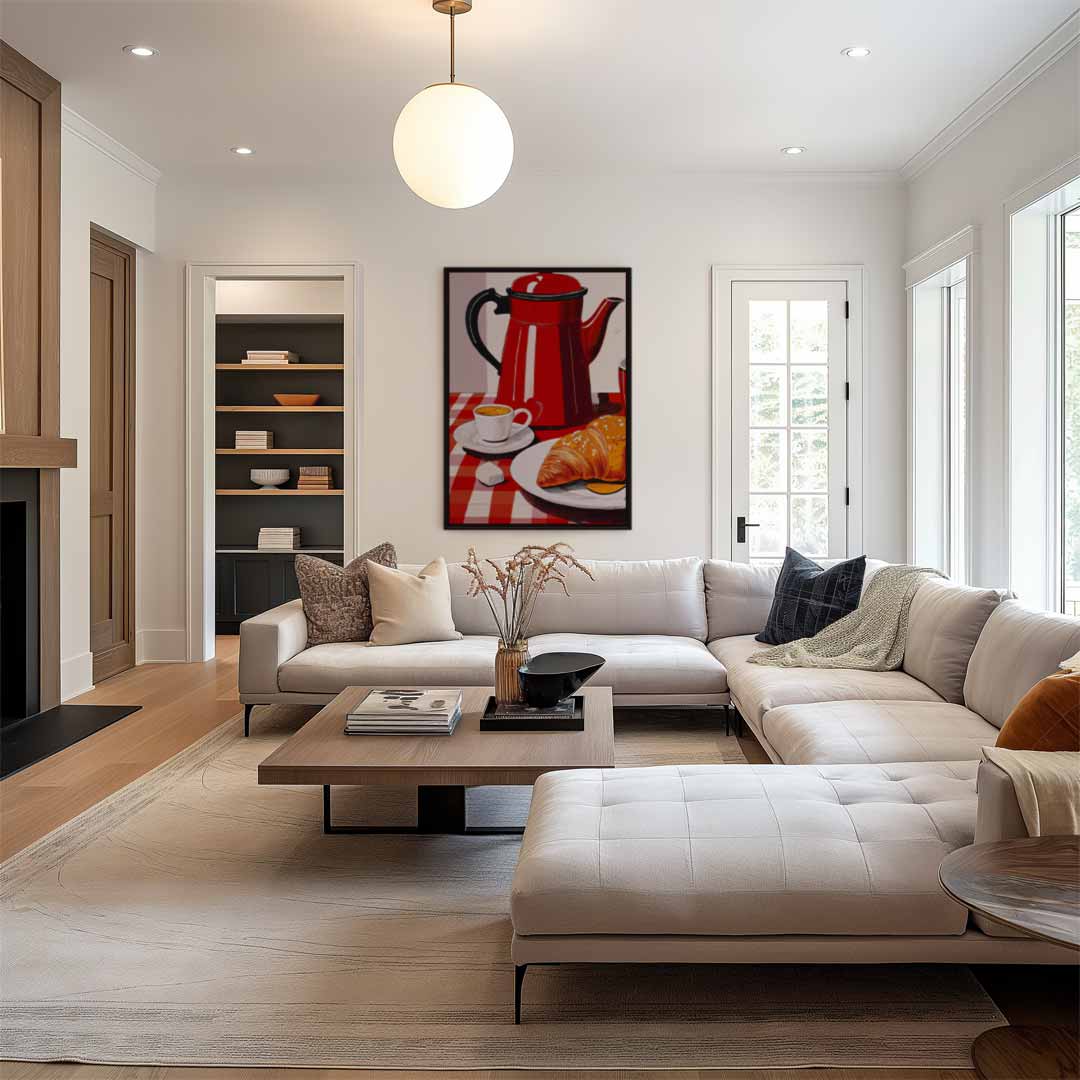 Frans Ontbijt Stilleven Kunstwerk-canvas-dibond-plexiglas-wanddecoratie-WallArtistic