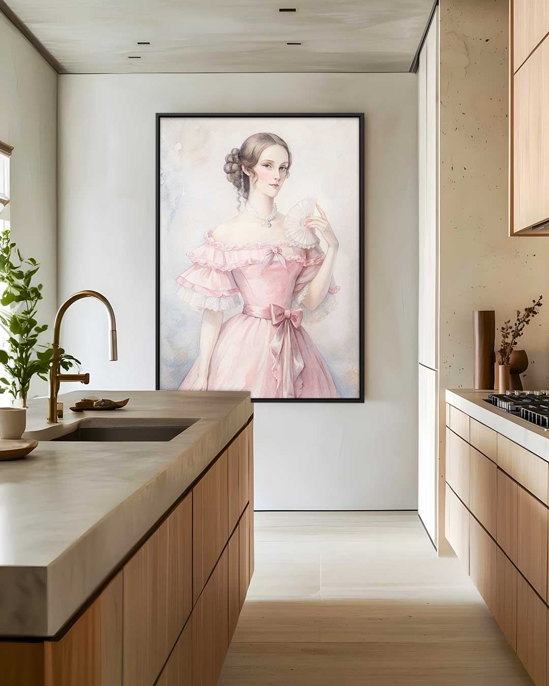 Elegantie in Roze Kunstwerk-canvas-dibond-plexiglas-wanddecoratie-WallArtistic