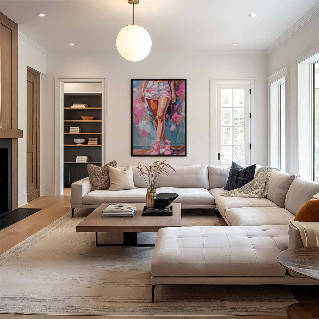 Stijlvolle Zomerwandeling Kunstwerk-canvas-dibond-plexiglas-wanddecoratie-WallArtistic
