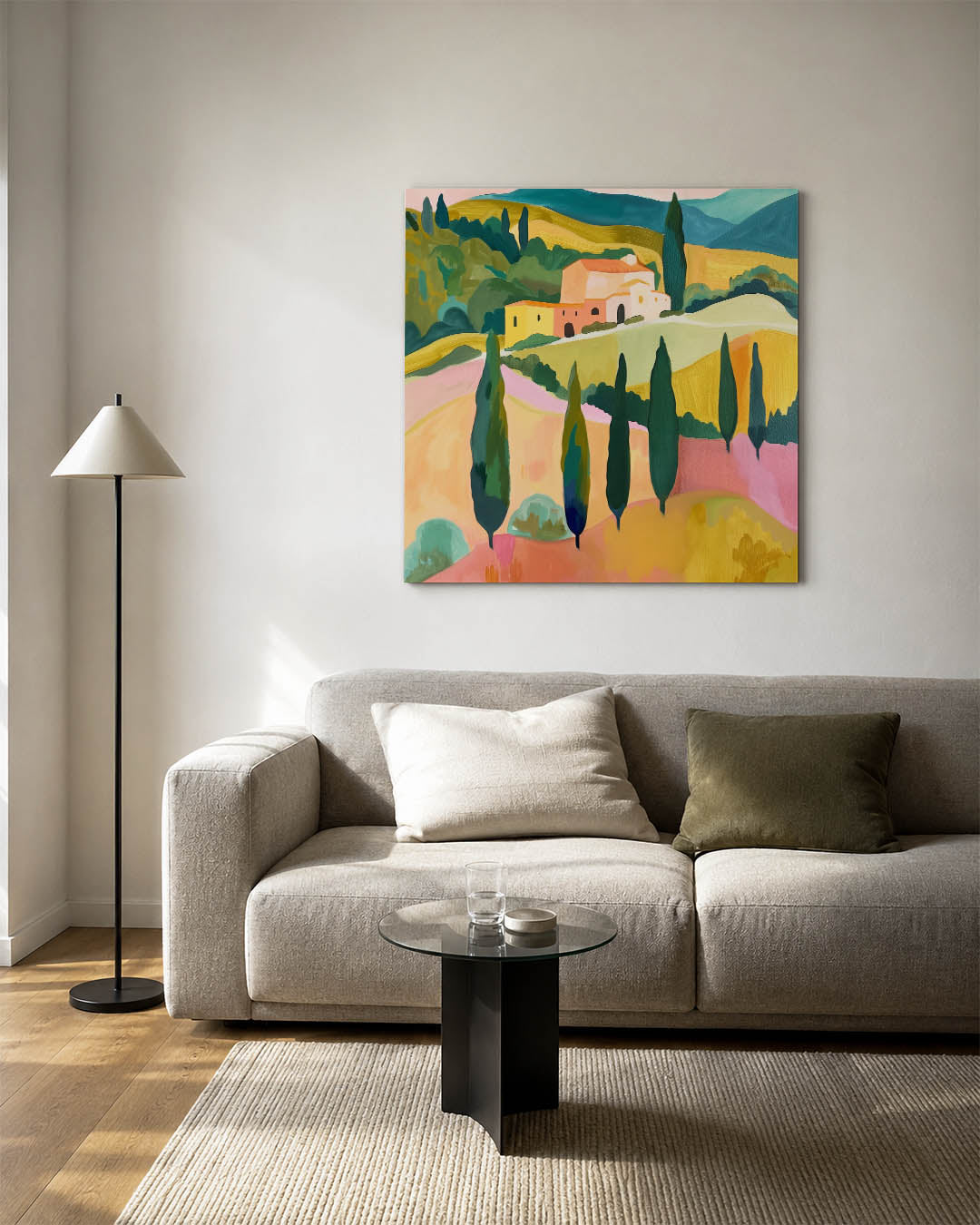 Landschap met heuvels Kunstwerk